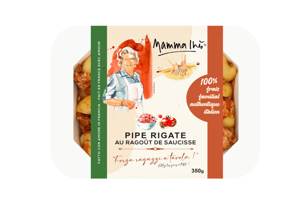 Pipe rigate au ragoùt de saucisse